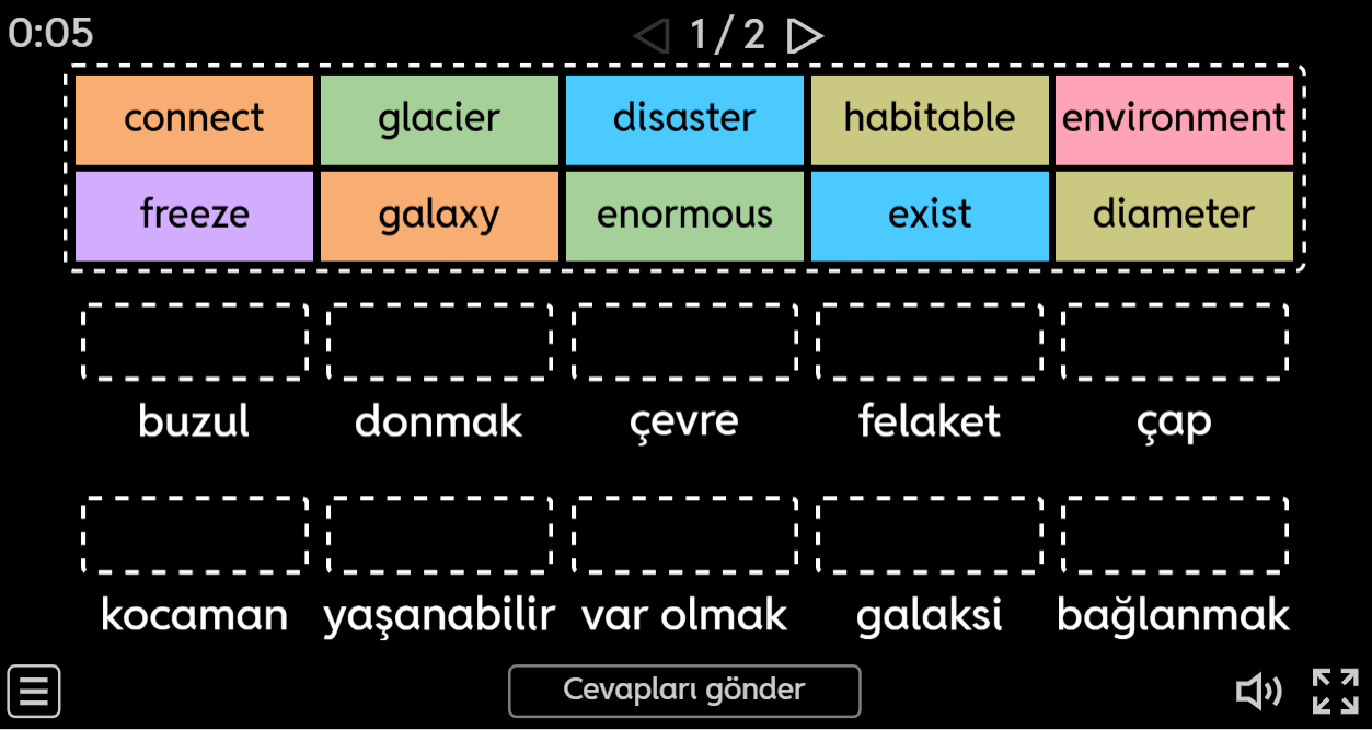 MULTI 5 - THEME 8 VOCABULARY 1